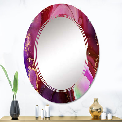 Miroir mural moderne et abstrait brun