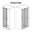 Porte de douche coulissante sans cadre noir mat 48 po x H 76 po, verre trempé transparent de 5/16 po (8 mm) avec quincaillerie en acier inoxydable