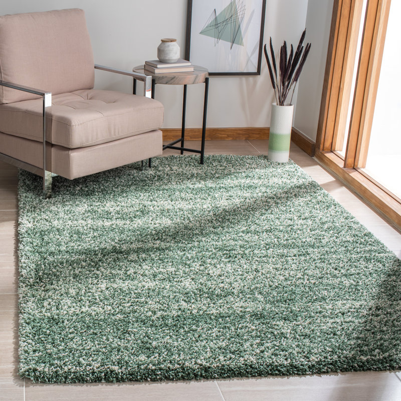Tapis abstrait Arayeli Performance, Rectangle 10 pi x 14 pi, Green/Ivory