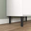 Grande bibliothèque avec porte ajustable en verre trempé, panneau de finition en panneau de fibres à densité moyenne à 4 portes, rangement dans la chambre du salon