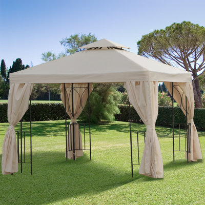10 Ft. W x 10 Ft. D Metal Patio Gazebo