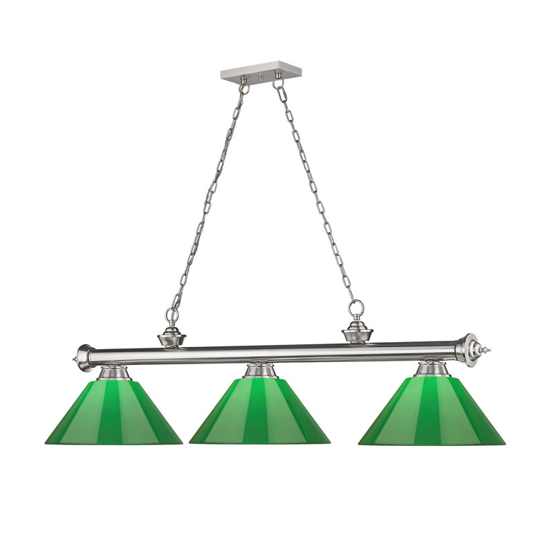 Annaleisa 3 - Light Pool Table Lights Pendant, Green