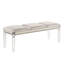 Banc antique classique blanc perle 1pc seulement avec pieds en acrylique et miroir en bois massif contemporain-1827203109