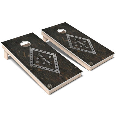 Arkansas State Flag Vintage All-Weather Composite Cornhole Board Set