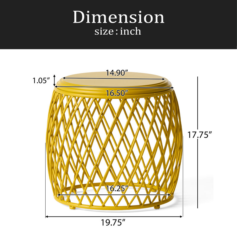 Table d'appoint 19,75, Jaune