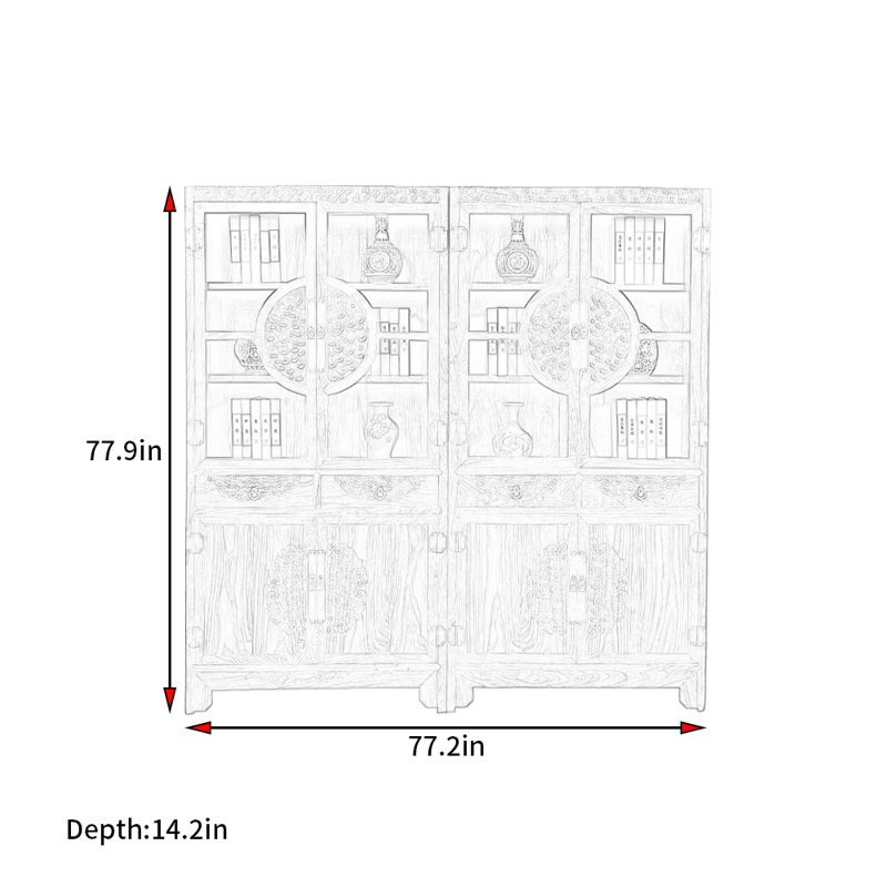 Nouvelle bibliothèque de style simple rétro chinois