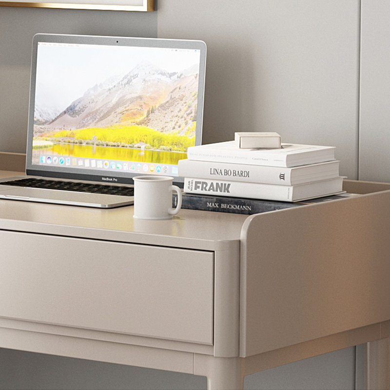 Bureau simple de style moderne et de petite taille, Beige, H 30,71 po x l 47,24 po x P 19,69 po
