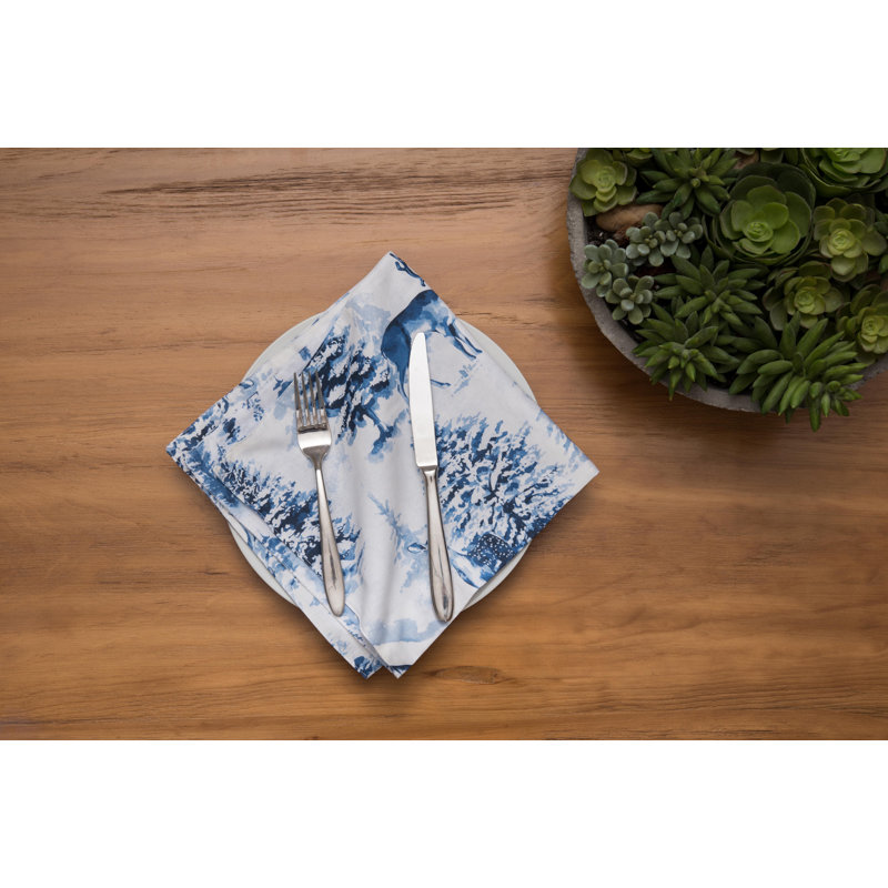 100% Cotton Floral Square Napkin