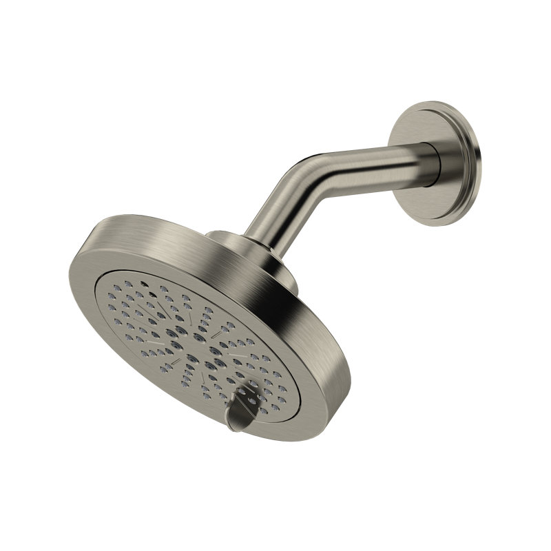 5" 6-Function Showerhead With Arm, Brushed Nickel, 1.5 GPM