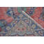 Tapis de couloir 4,4 x 11,8 pi, tapis moderne bleu, tapis turc, tapis géométrique, tapis rétro