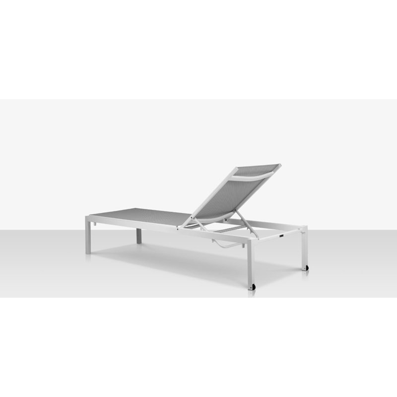 Fusion Armless Chaise, Tex White/Cloud Gray