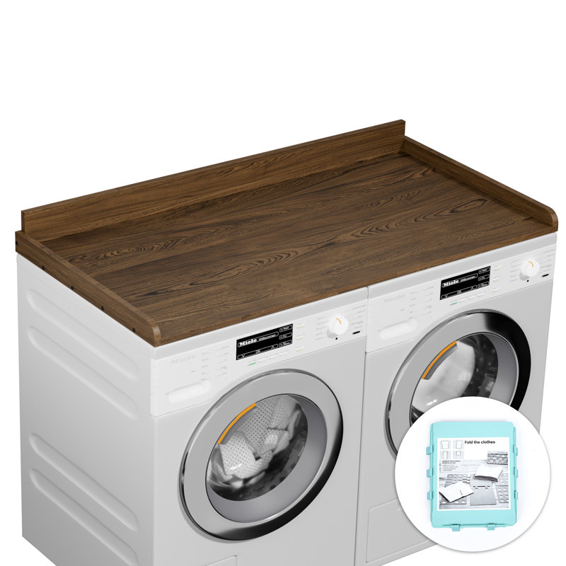 Comptoir de laveuse et sécheuse Coolbebe, Noyer