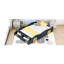 Lit de voiture de course double bleu foncé et jaune avec rangement - Construction pour le confort de la chambre à coucher-656156529-656156530