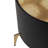 Modern Neutral Wood Gold Leaf Round Top End Tables-99378796-99378798