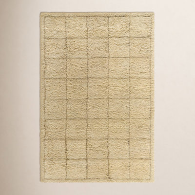 Anemone Hand-Tufted Grid Shag Rug