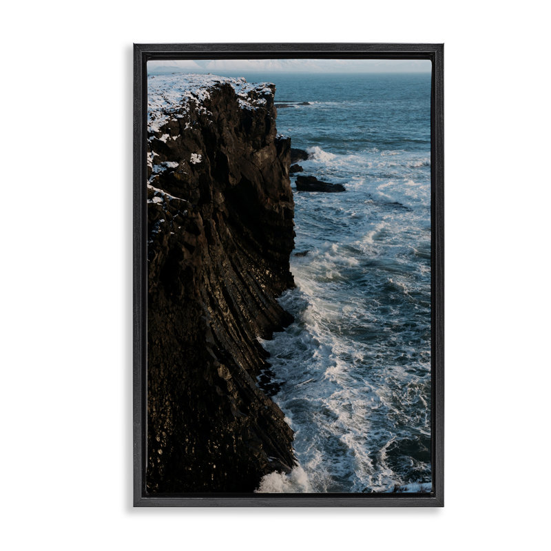 Cadre flottant de la péninsule de l'Islande, par Jade Sharp Photo, Cadre flottant noir de jais, H 25 po x l 17 po