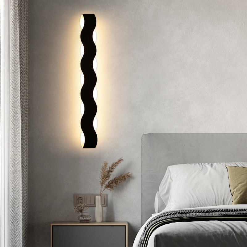Applique murale moderne 31,5 pouces à fil chaud, H 31,5 po x l 3,93 po x P 1,77 po