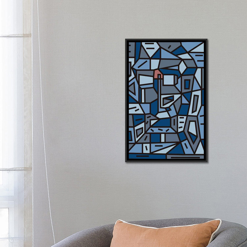 " Urban Ego Study " by Barruf, 26" H x 18" W x 1.5" D, Black Framed Canvas, No Mat