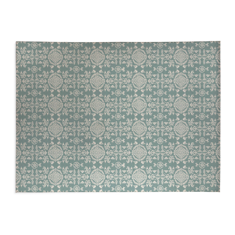 Tapis de cuisine Aubry, Rectangulaire 3 pi x 2 pi, Bleu