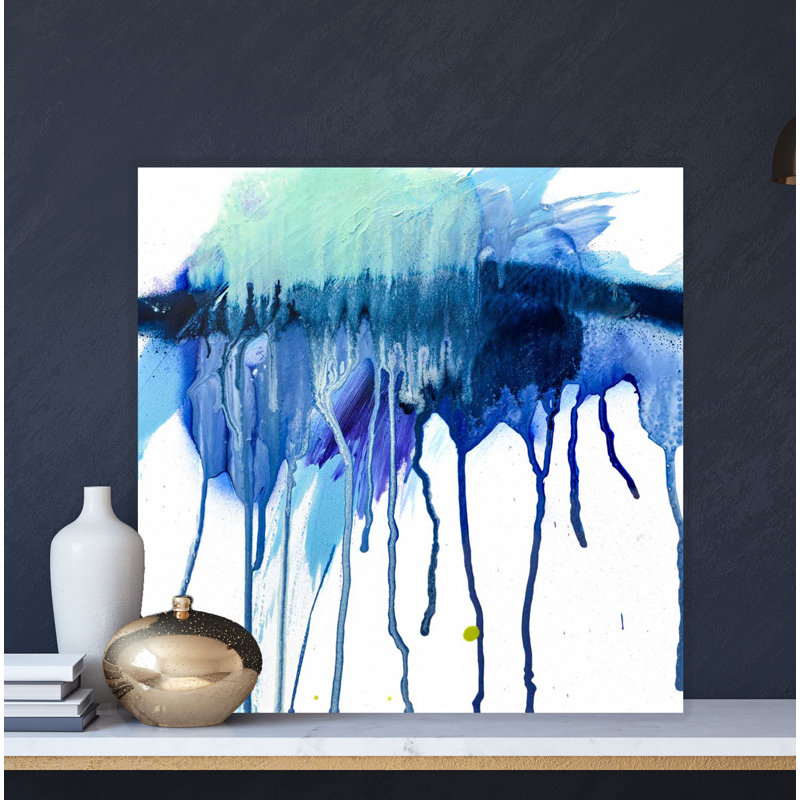 Stalacite - Artist Enhanced Canvas Print, 30" H x 30" W x 1.75" D, Black Framed Canvas