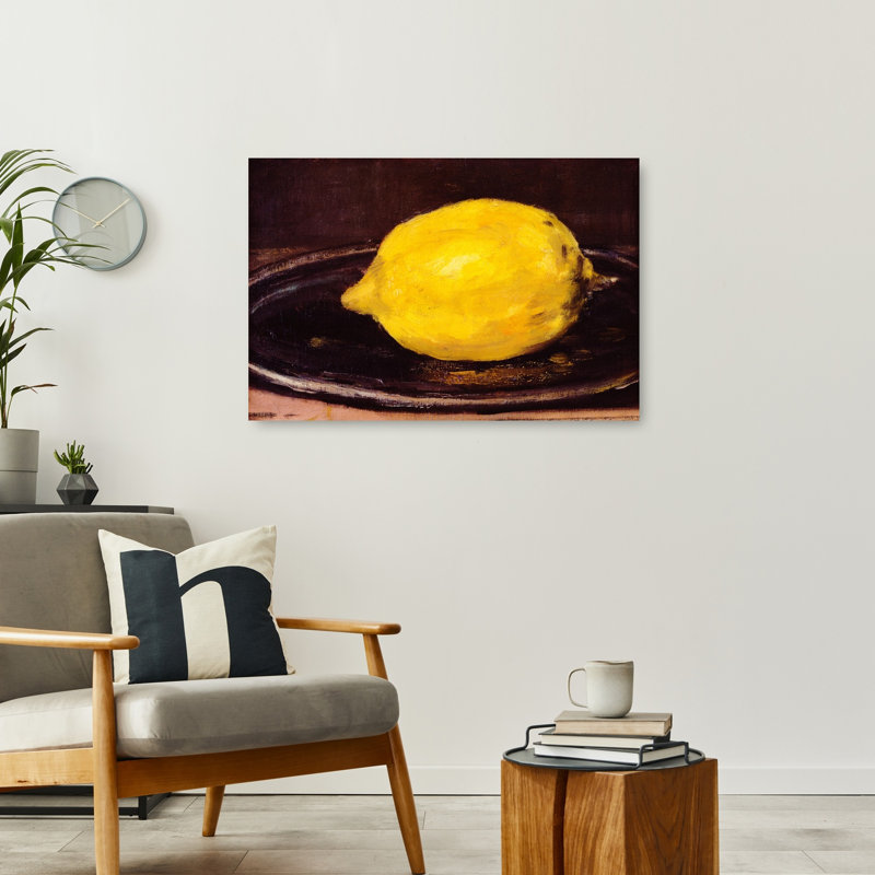 «The Lemon Classic Traditional Contemporary Fruit», reproduction d'art murale, H 24 po x l 36 po
