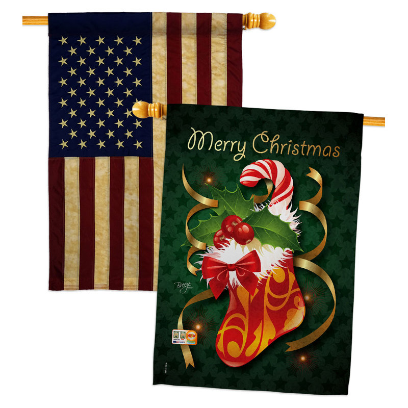 Drapeau de maison à 2 côtés en polyester / mélange de polyester 40 x 28 po