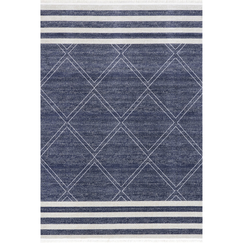 Tapis intérieur / extérieur bleu Jenning, Rectangle 12 pi x 15 pi