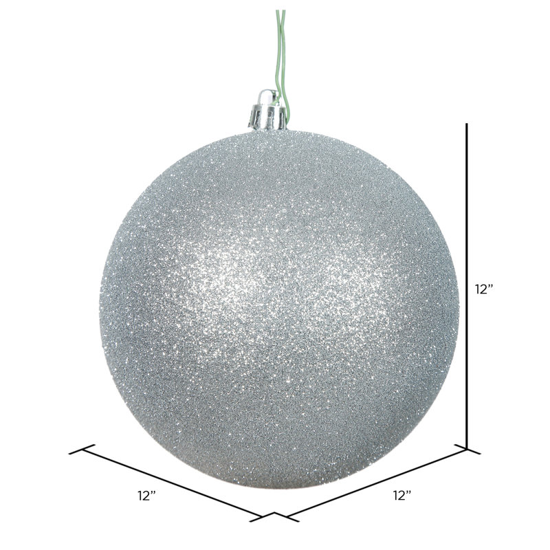 Décoration de boule décorative des Fêtes, 12", Paillettes argentées