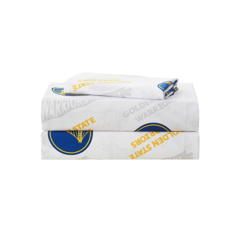 NBA Bed Sheet Sets By Sweet Home Collection, Golden State Warriors - Twin, Twin Sheet Set with 1 Pillowcase
