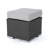  Outdoor Wicker Ottoman with Cushion, Versatile Patio Footrest or Extra Seating, Durable Garden Furniture for Relaxation, Grey