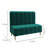 Velvet soft cushion double booth