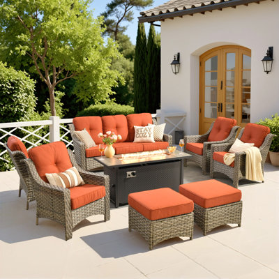 Daliya 9 - Person Outdoor Seating Group with Cushions