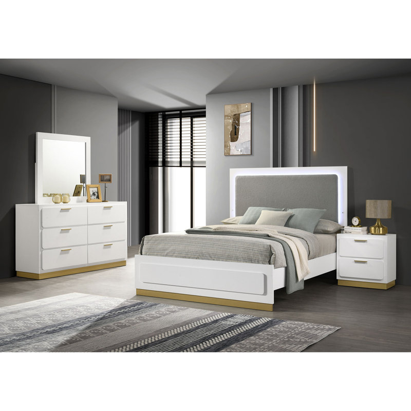 Ensemble de chambre avec grand lit 4 pièces Sophia