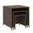 Sanaa Latitude Run® Nesting Tables 3 Pcs Black Poly Rattan Coffee Table Set-929028347