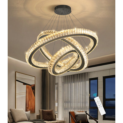 Modern Dimmable 3 Rings Led Chandelier