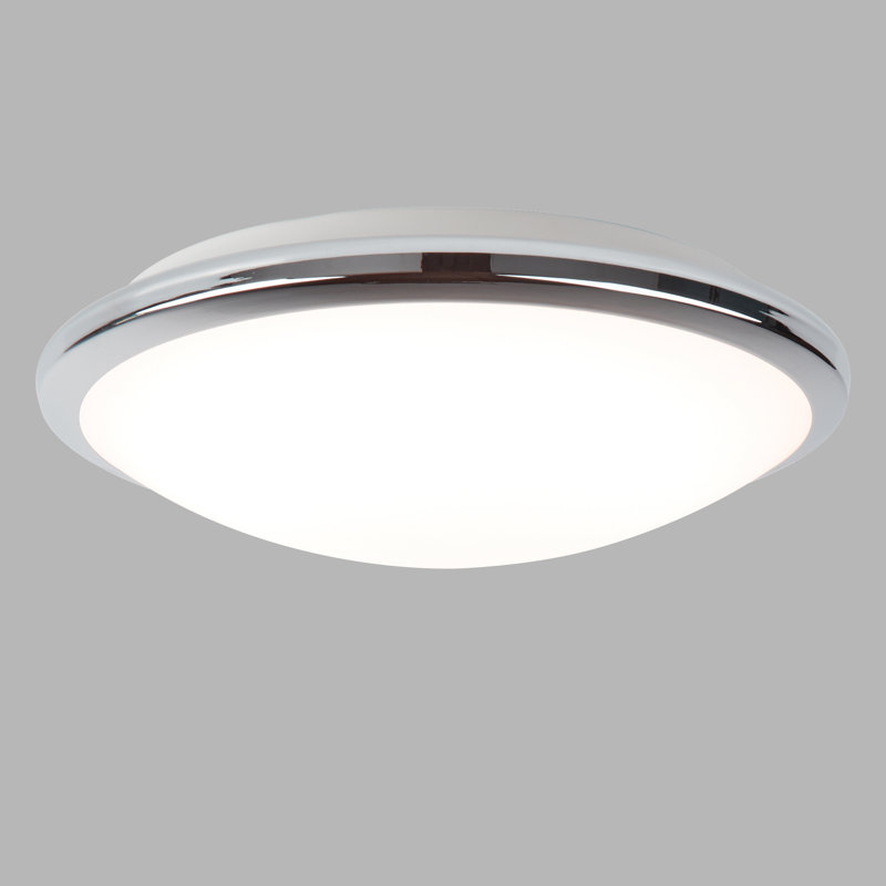Suzanna Glass LED Flush Mount, Chrome