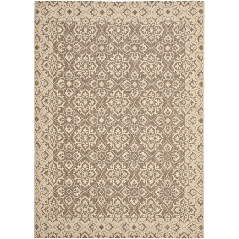 Tapis d'intérieur / extérieur à motif géométrique Lynn Performance, Rectangle 8 pi x 11 pi 2 po