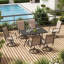 Ensemble de chaises de patio moderne, structure en métal durable, conception ergonomique pour la cour