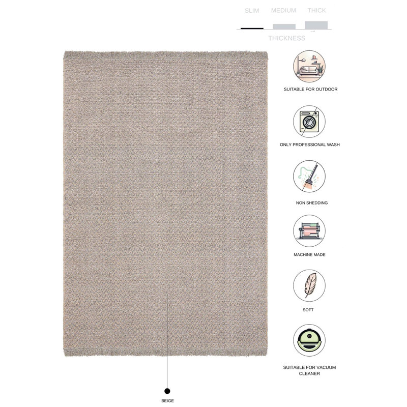 Marqies Geometric Indoor Rug, Rectangle 6'7" x 9'7"