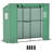 6.6' x 2.5' x 5.6' Lean-to Small Greenhouse for Outdoors, Portable Greenhouse with UV-resistant PE Cover, Walk-in Green House with Roll-up Door and Mesh Windows-107770350