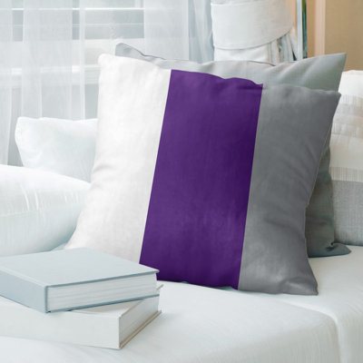 Leather/Suede Reversible Throw Pillow