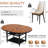 Extendable 47"–63" Round Dining Table Set with Storage Shelf, Walnut Solid Wood Top & Metal Base, Includes 4 Upholstered Chairs-2000094722