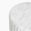 Table d'appoint d'extérieur sculptée Cicci, blanc-85830616