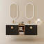 Meuble-lavabo double 59,6 po avec plateau en céramique 59,6 po
