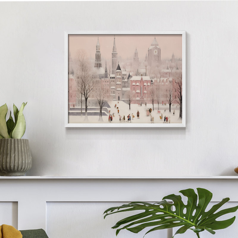 Paysages rétro - XCVI - impression encadrée - réaménageable, H 16 po x l 20 po, Blanc