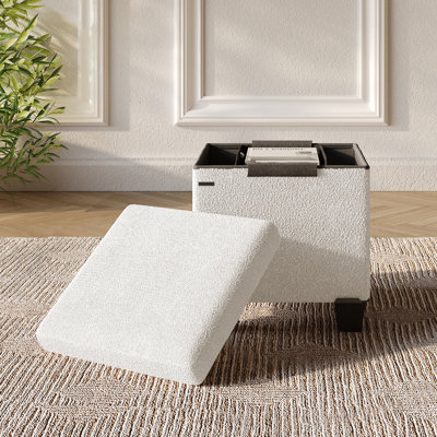 Vérrant Boucle Storage Ottoman Bench
