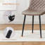 Suede/Faux Leather Modern Upholstered Dining Chair with Metal Frame-1725982669-1725982670