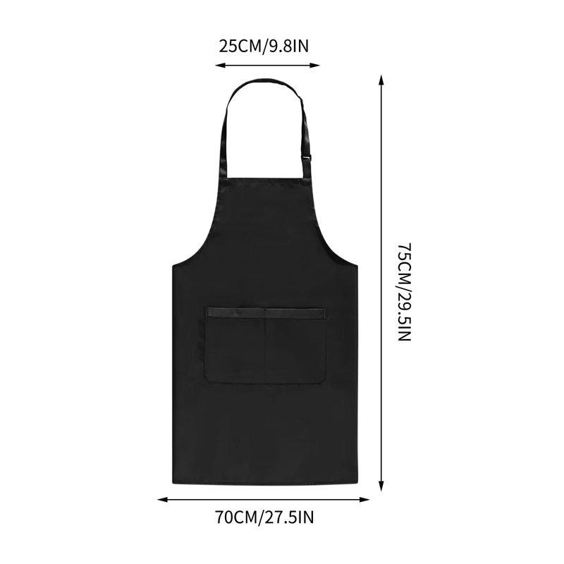 BBQ Apron For Men With Pockets, Adjustable Chef Kitchen Apron For Cooking And Cleaning, 27.6x29.5in Black, Black