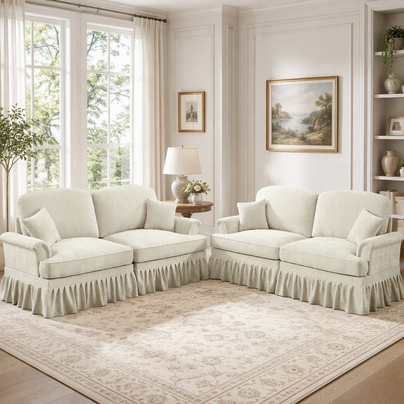 Upholstered 76.4 " Chenille Loveseat