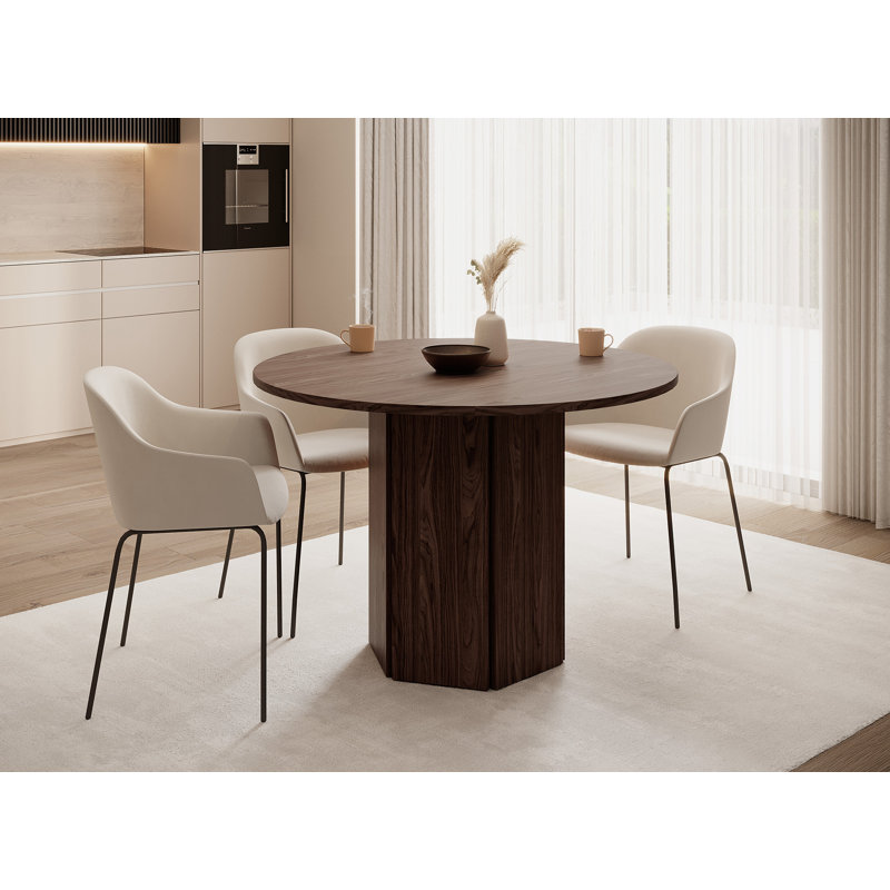 Camila Round Dining Table, Wisconsin Walnut